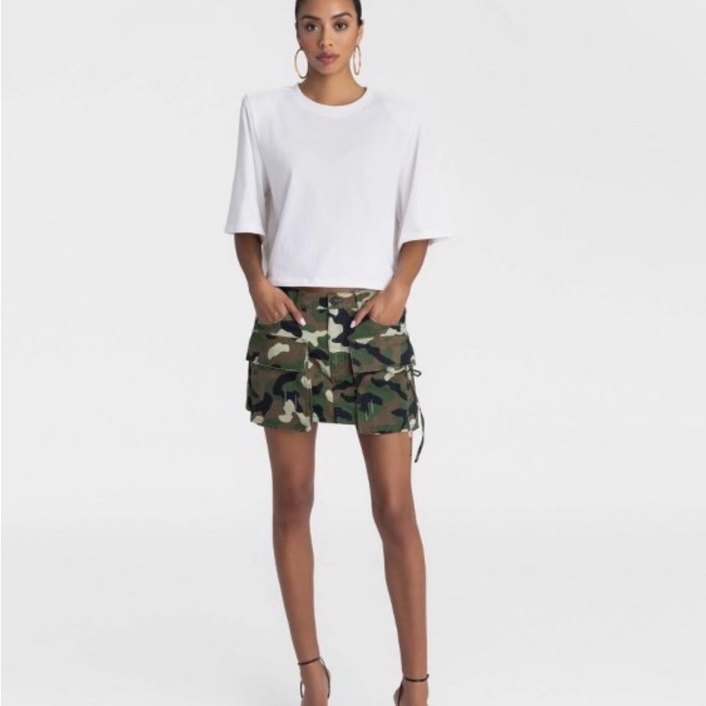 KBB by Kahlana Barfield Camouflage Mini Skirt